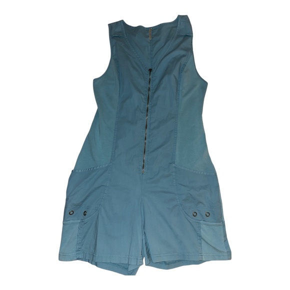 XCVI Montgomery Twill Zip Up Romper L - Picture 4 of 8